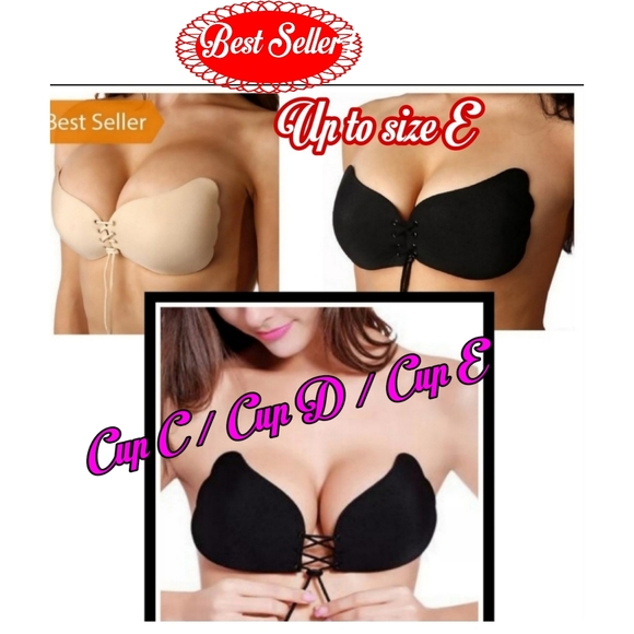 Sale 2 PACK Of the BEST SELLING STRAPLESS BACKLESS BRA Reusable push up w wings. - Picture 3 of 4